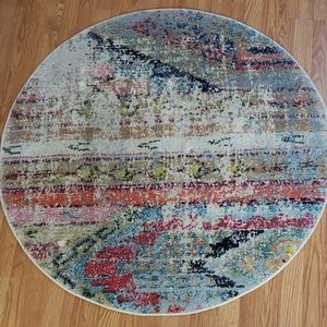 Large Aztec Circular Throw Rug